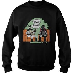 Batman And Darth Vader Star Wars Party On Wayne Party On Darth Shirt